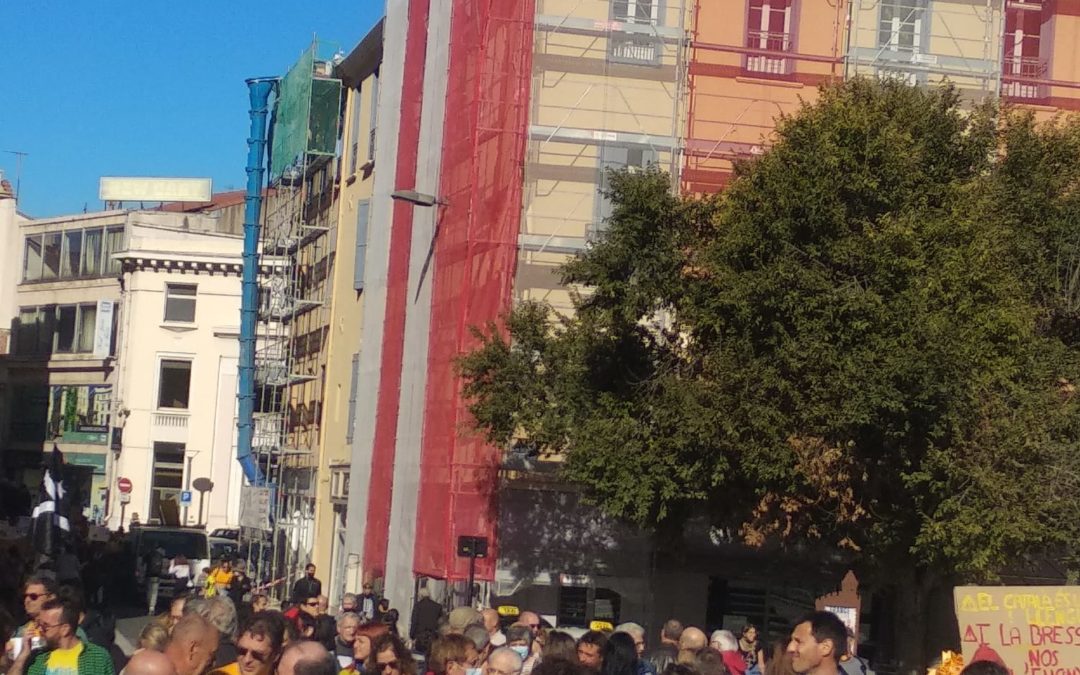Manifestació a Perpinyà pel bloqueig de l’Ajuntament al projecte del col·legi-liceu de La Bressola